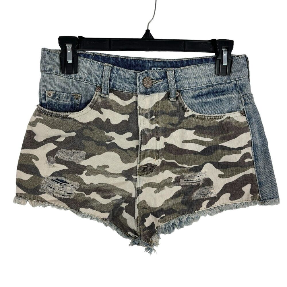 BDG Urban Outfitters High Rise Dree Cheeky Camo Jean Shorts 26W